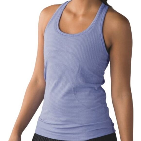 Lululemon Run: Swiftly Tech Racerback Silverescent X-STATIC Heathered Lullaby 8 - Picture 1 of 3